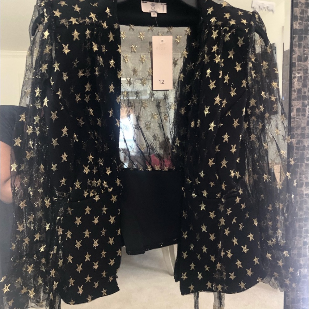 maternity Ruffle Tea Blouse/ Jacket - Picture 2 of 4
